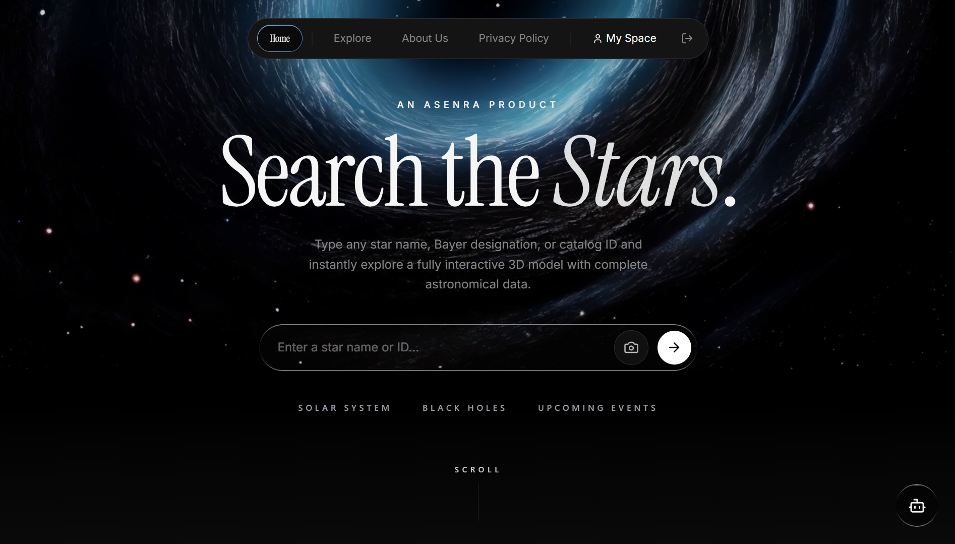 Astroneo.space Interactive 3D Stellar Engine Interface